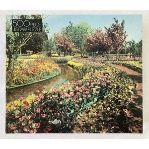 500-PIECE JIGSAW PUZZLE RARE BOWRAL GARDENS SCENE BEAUTIFUL TULIPS ~ NEW, SEALED